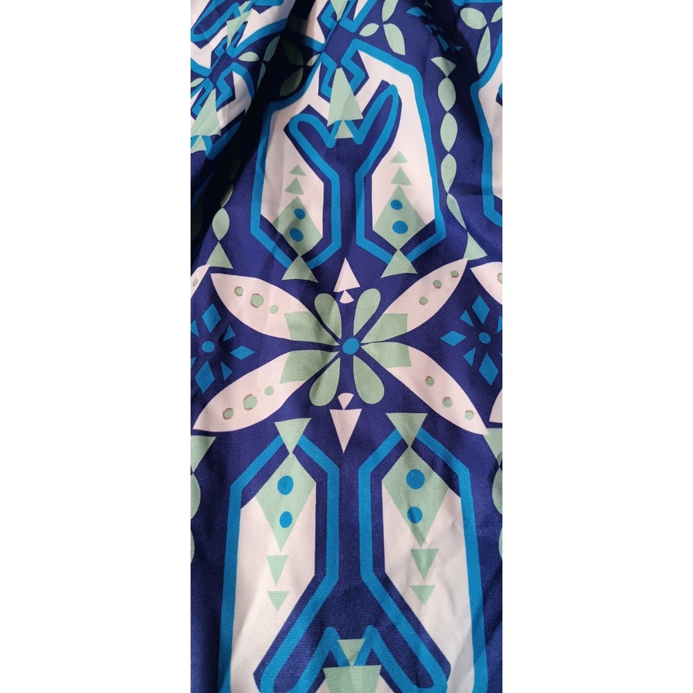 womens Dress Medium Geometric Maxi Cottagecore Modest bold office teacher - Picture 7 of 8
